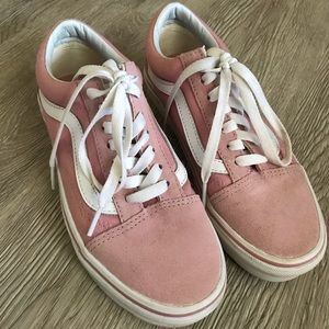 Blush pink old skool vans